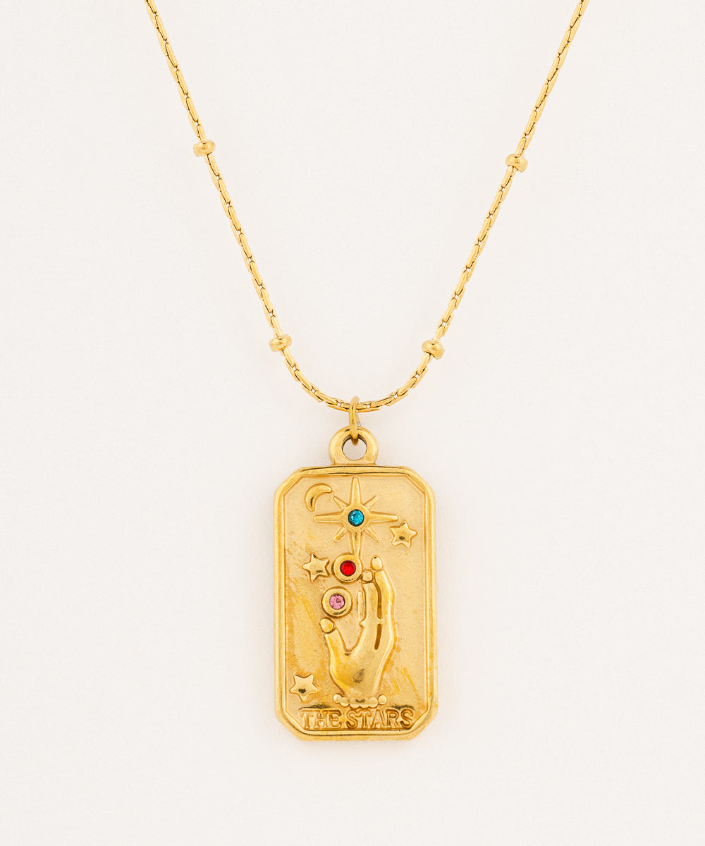 The Stars Tarot Card Necklace
