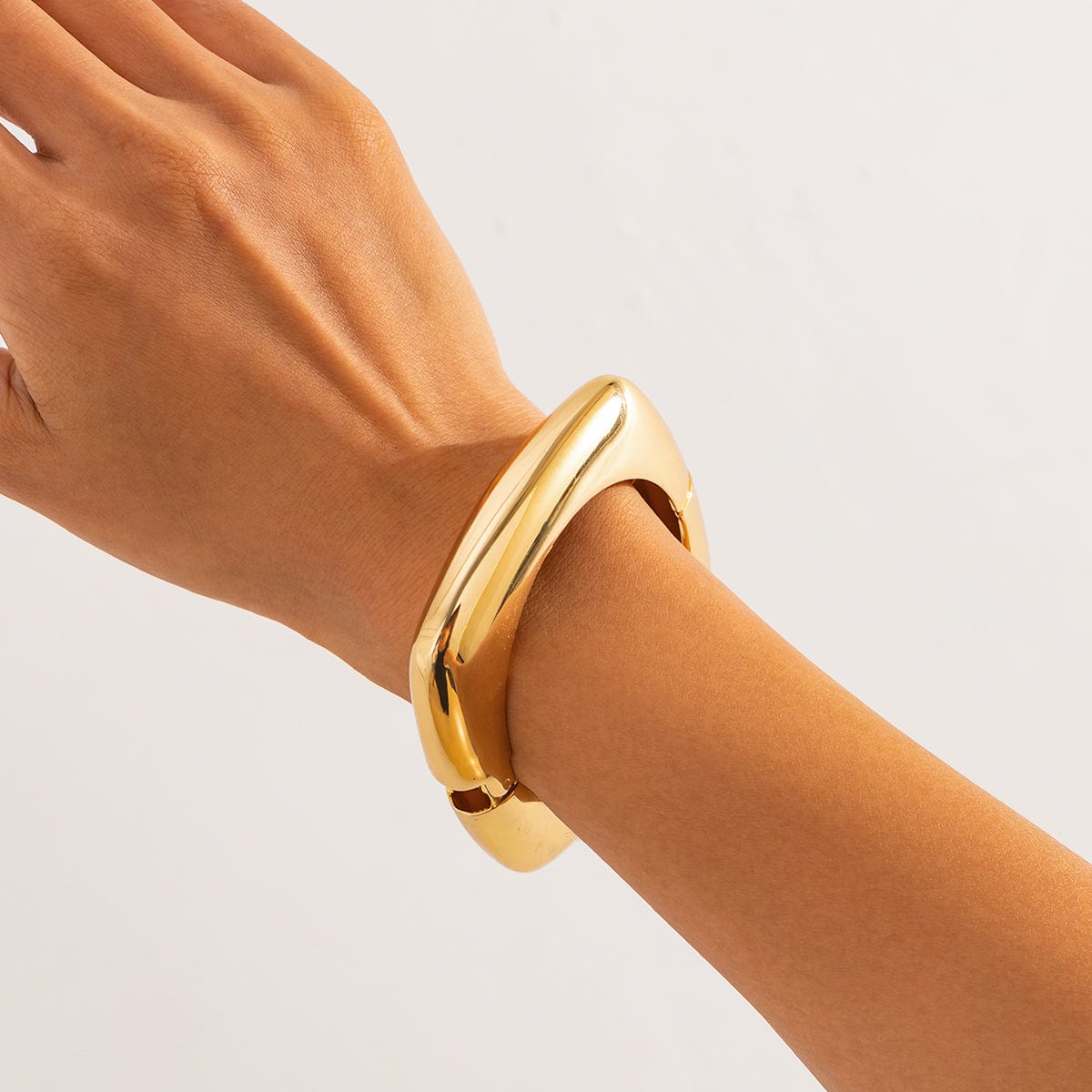 Square Gold Cuff Bracelet