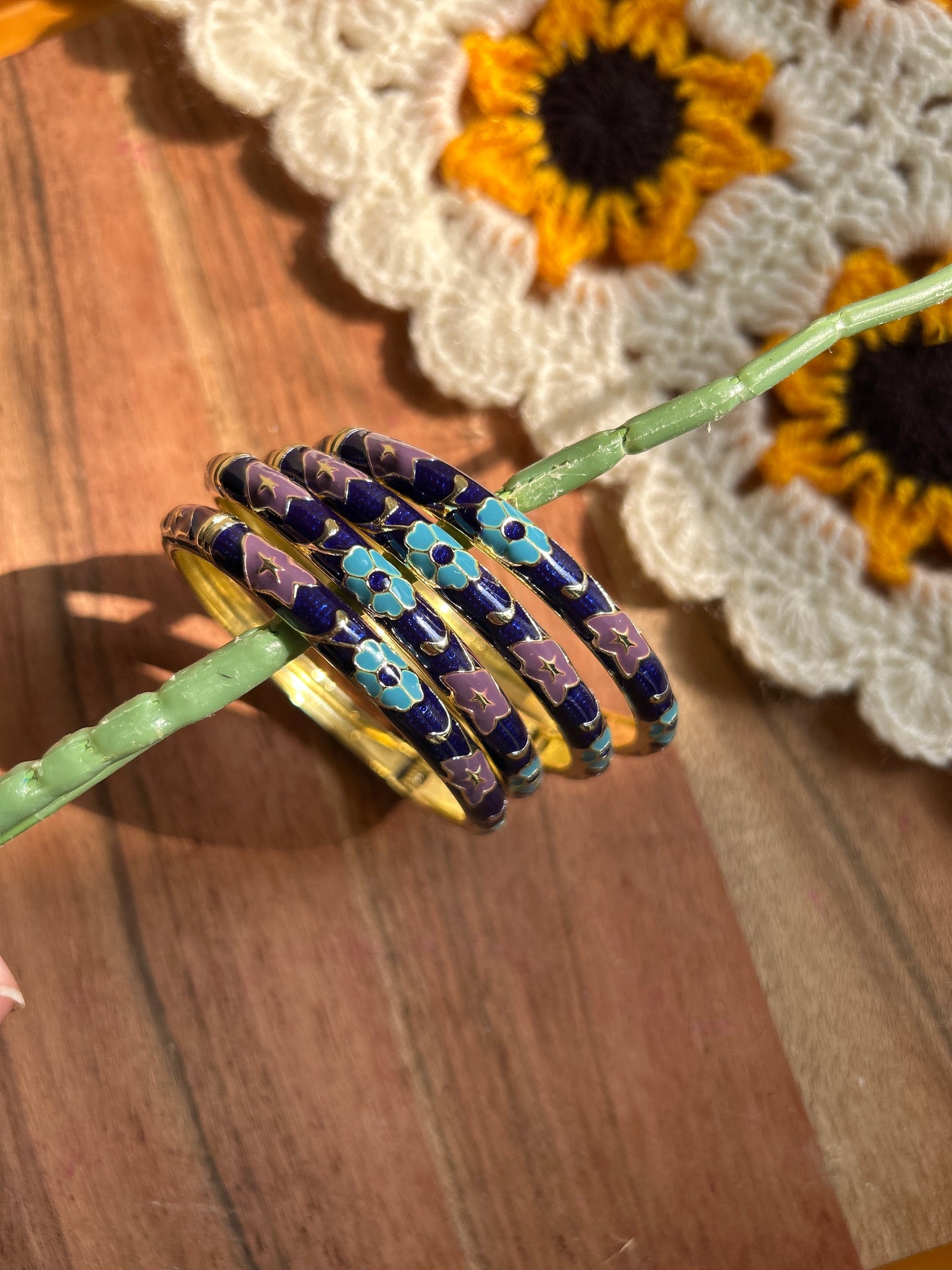 Royal blue Vintage Bangle (Each Bangle)