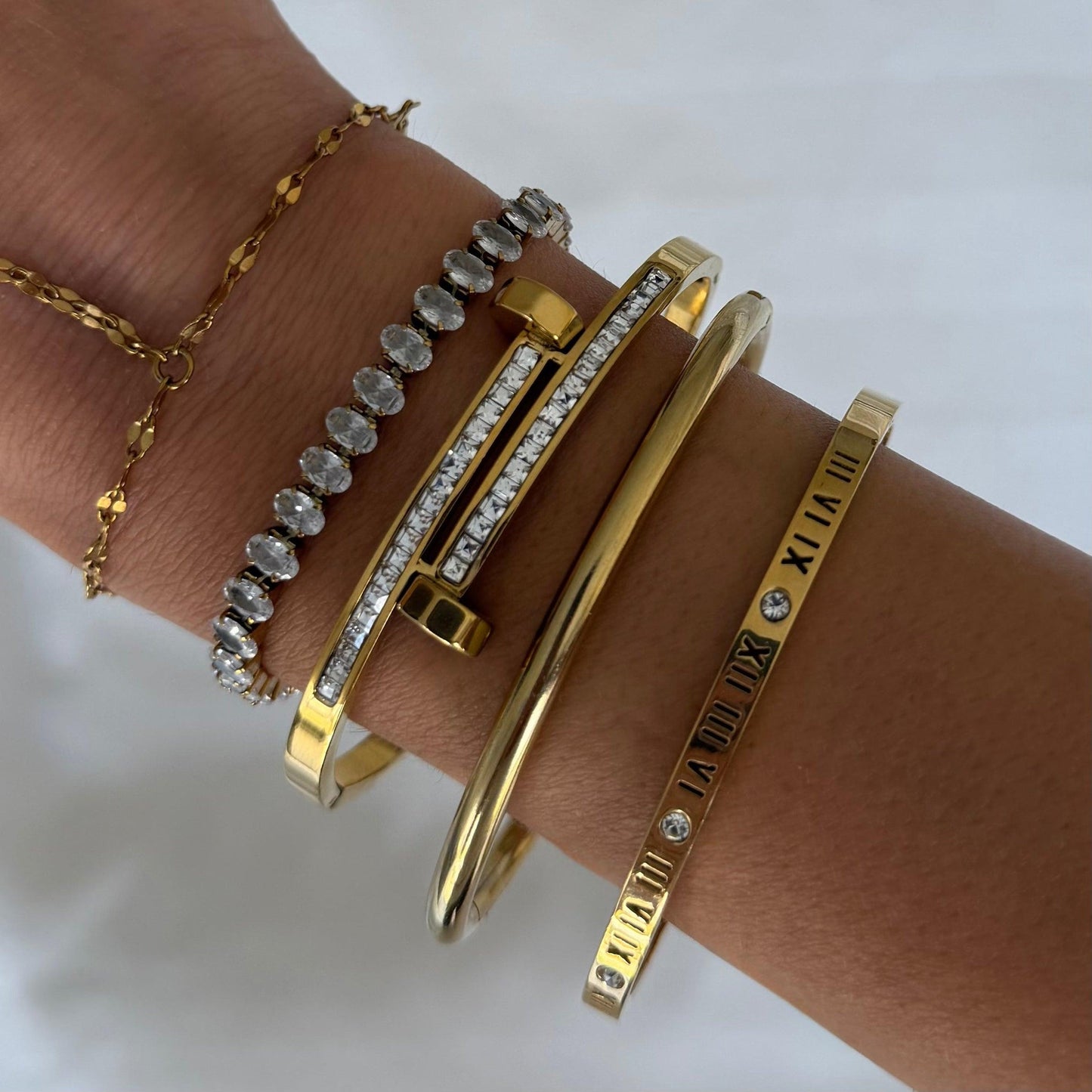 Luxe Nail Crystal Bangle (Baby Size)