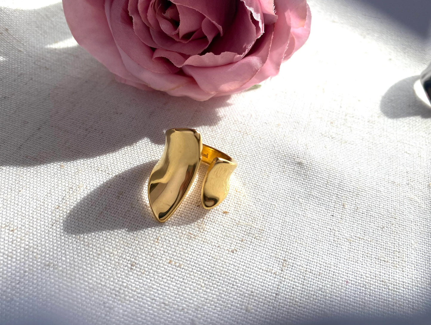 Gold Plated Abstract Ring