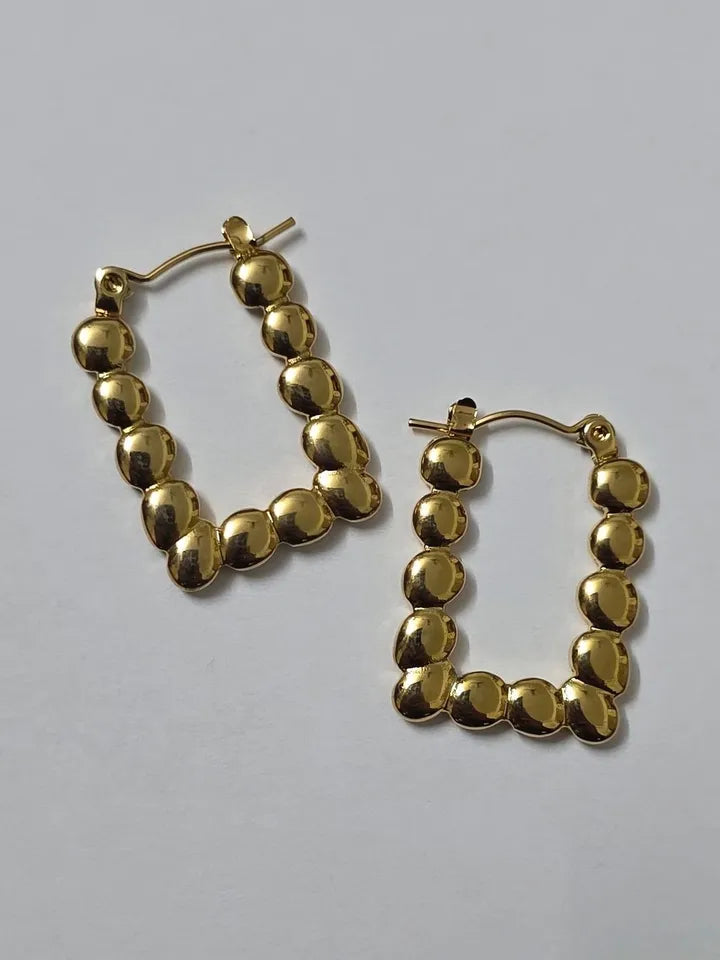 Square Bubble Hoop Earrings