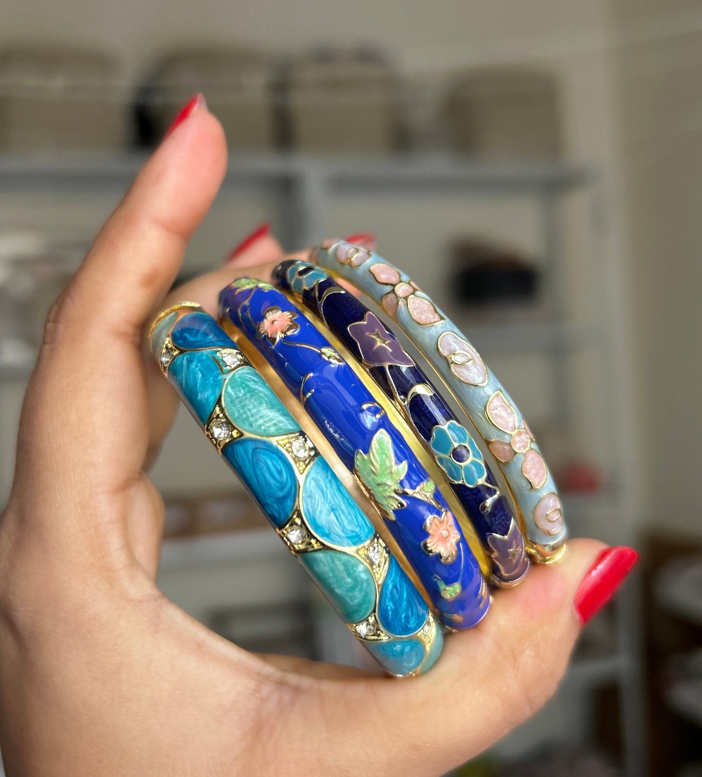Sapphire Hues Stack (Set of 4)