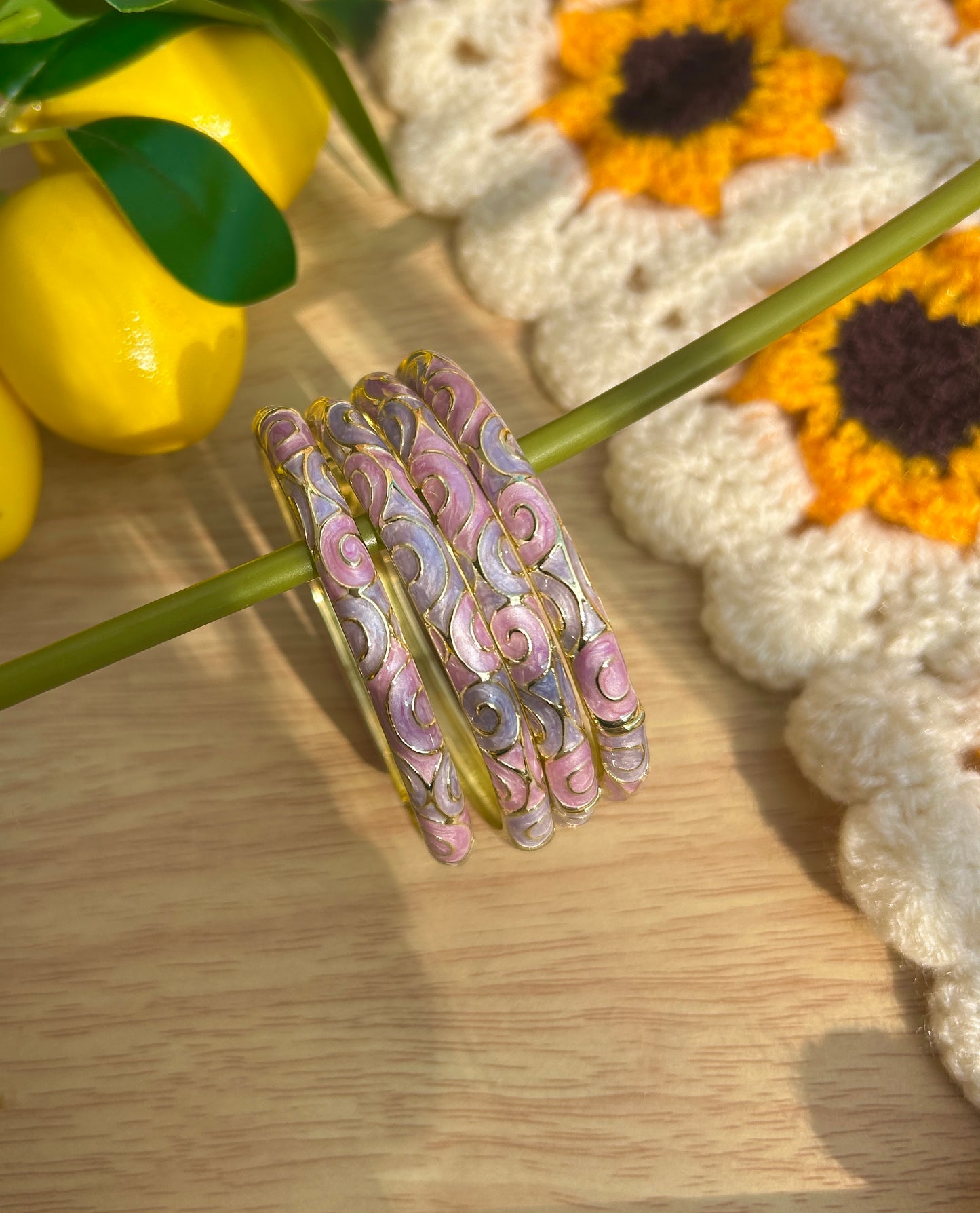Purple Swirl Vintage Bangle (each bangle)
