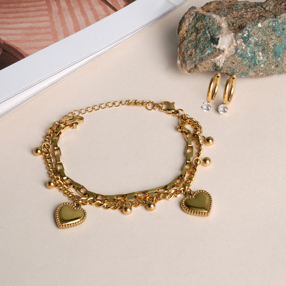 Heart Charm Bracelet