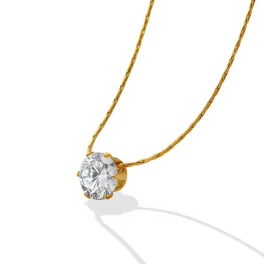 Dainty Solitare Necklace