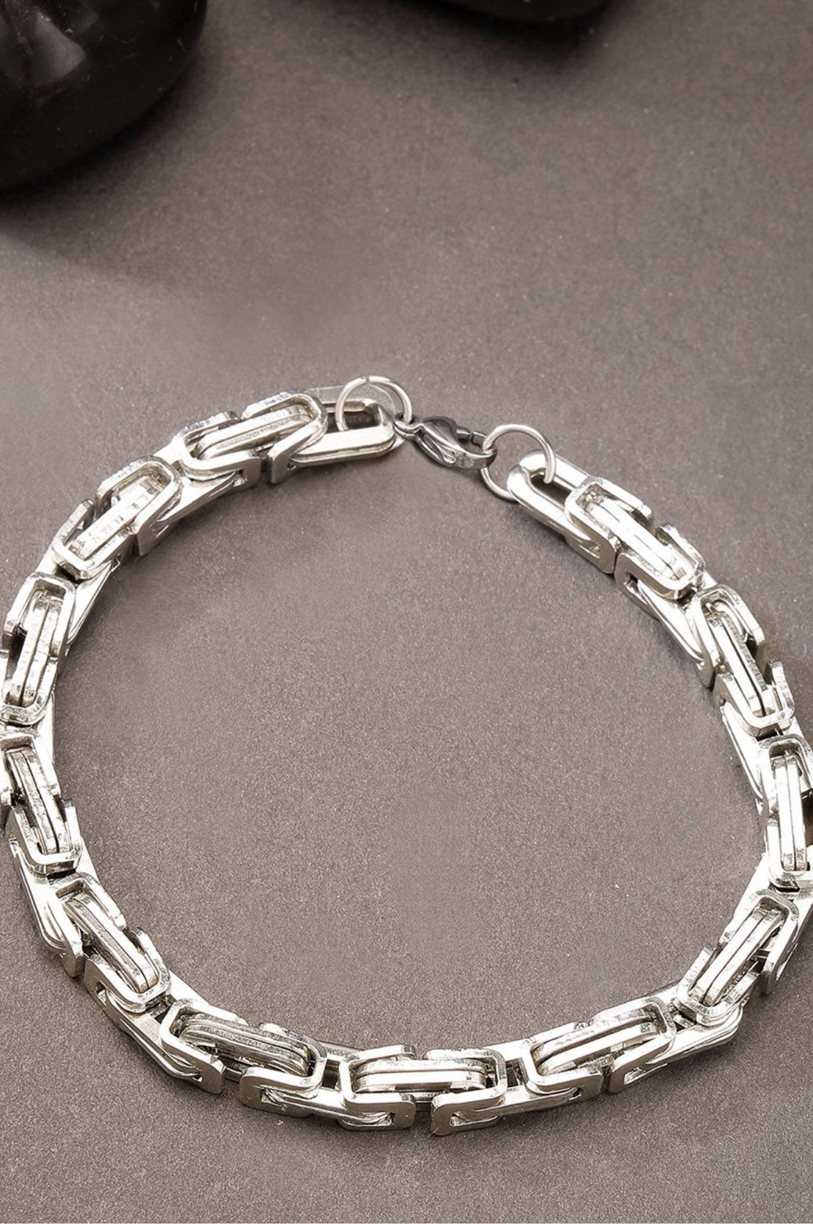 Braided Silver Chain Bracelet