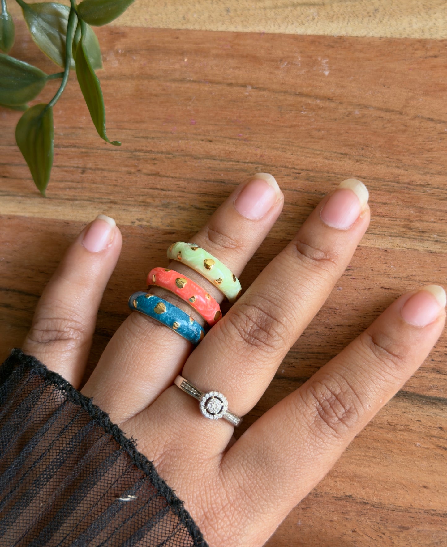 Vintage Enamel Ring