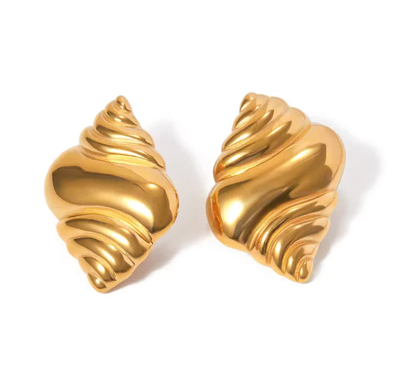 Golden Croissant Earring