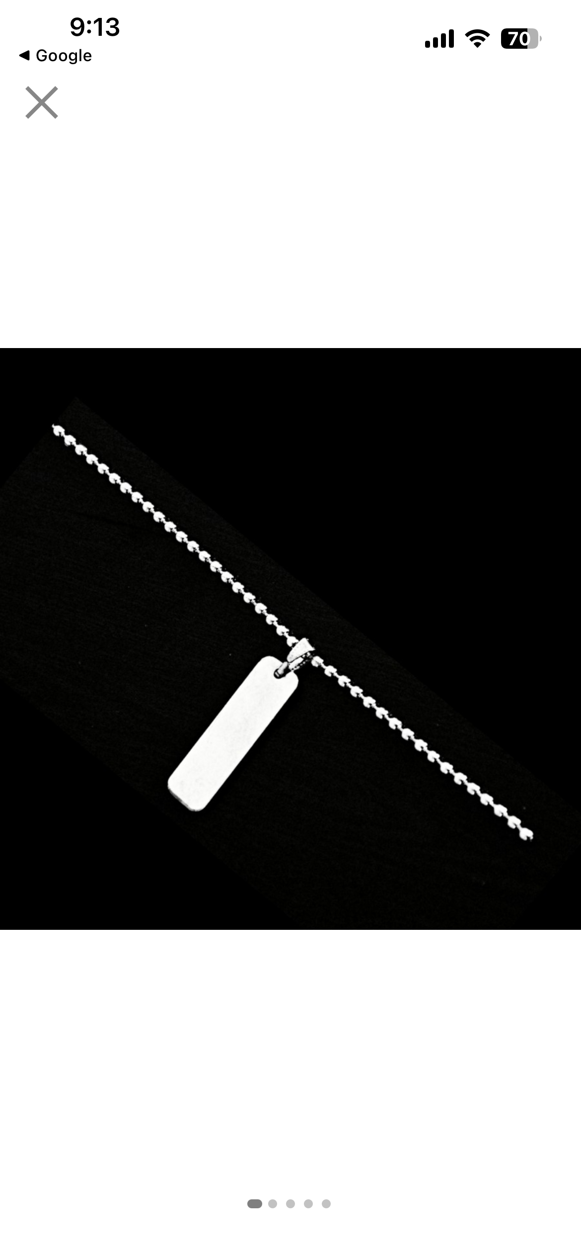 Silver Board Neckchain