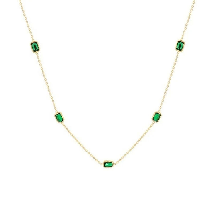 Emerald Stone Statement Necklace