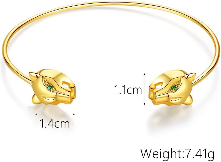 Gold Plated Diamond Studded Panther Bangle