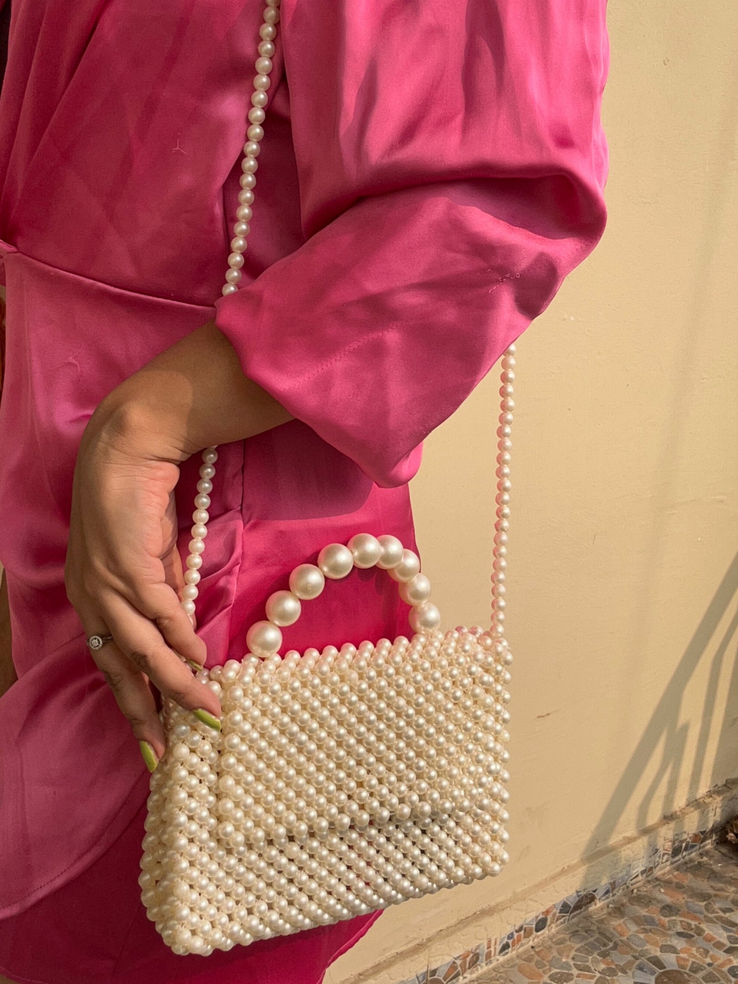Pearl Crossbody Beaded Bag