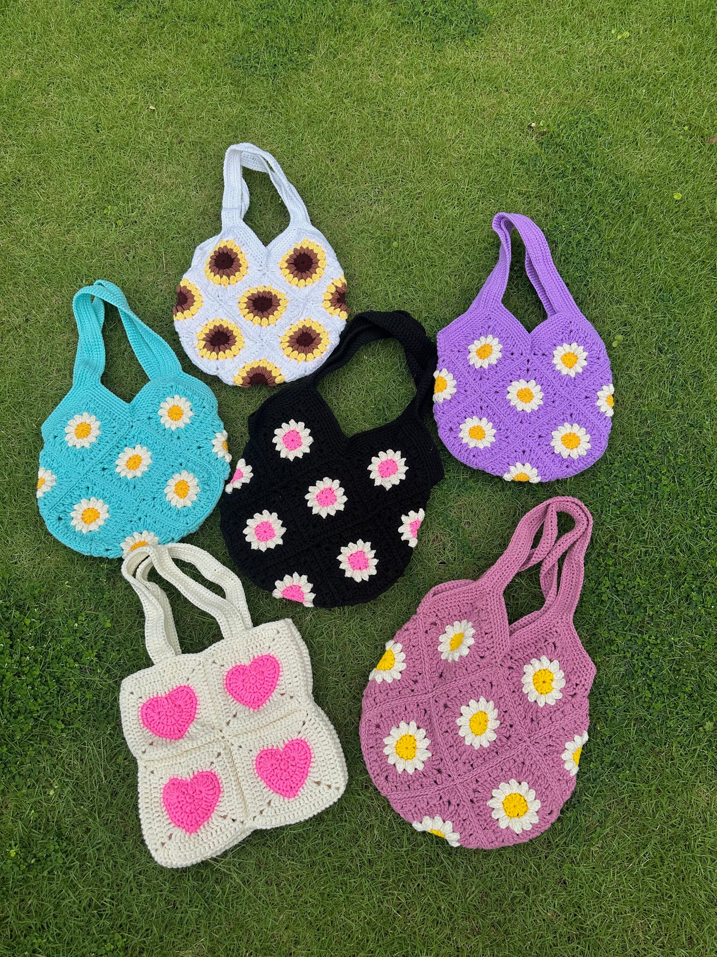 Sunflower fields tote bag