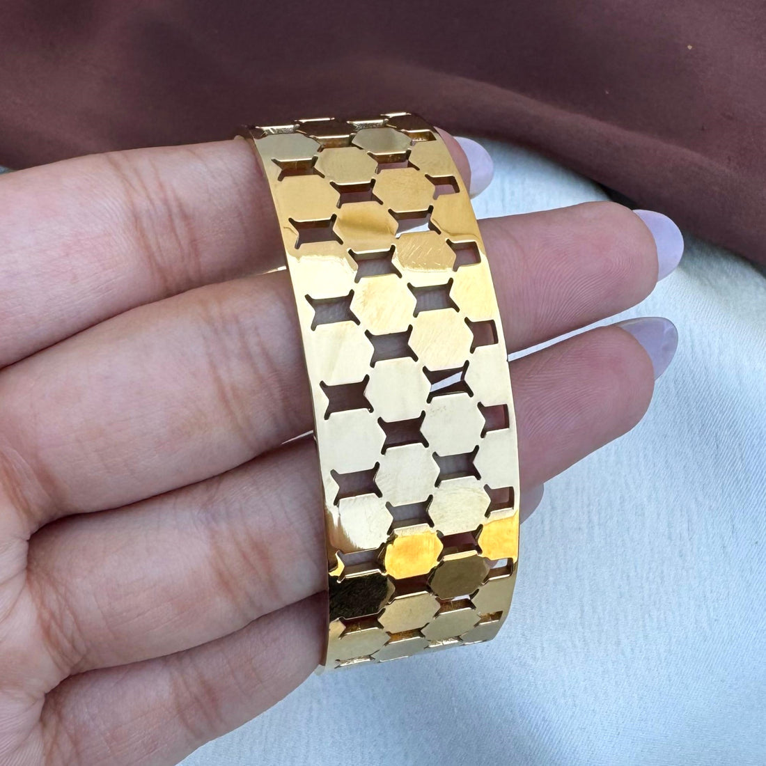 Illusion Gold Cuff Bracelet