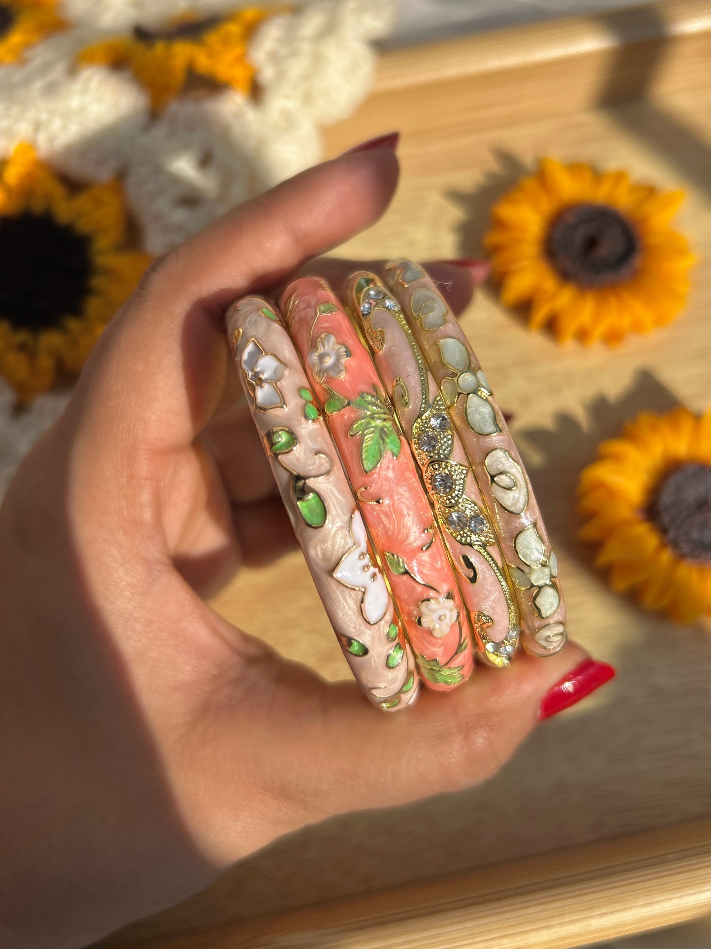 Blush Peach Garden Stack (Set of 4)