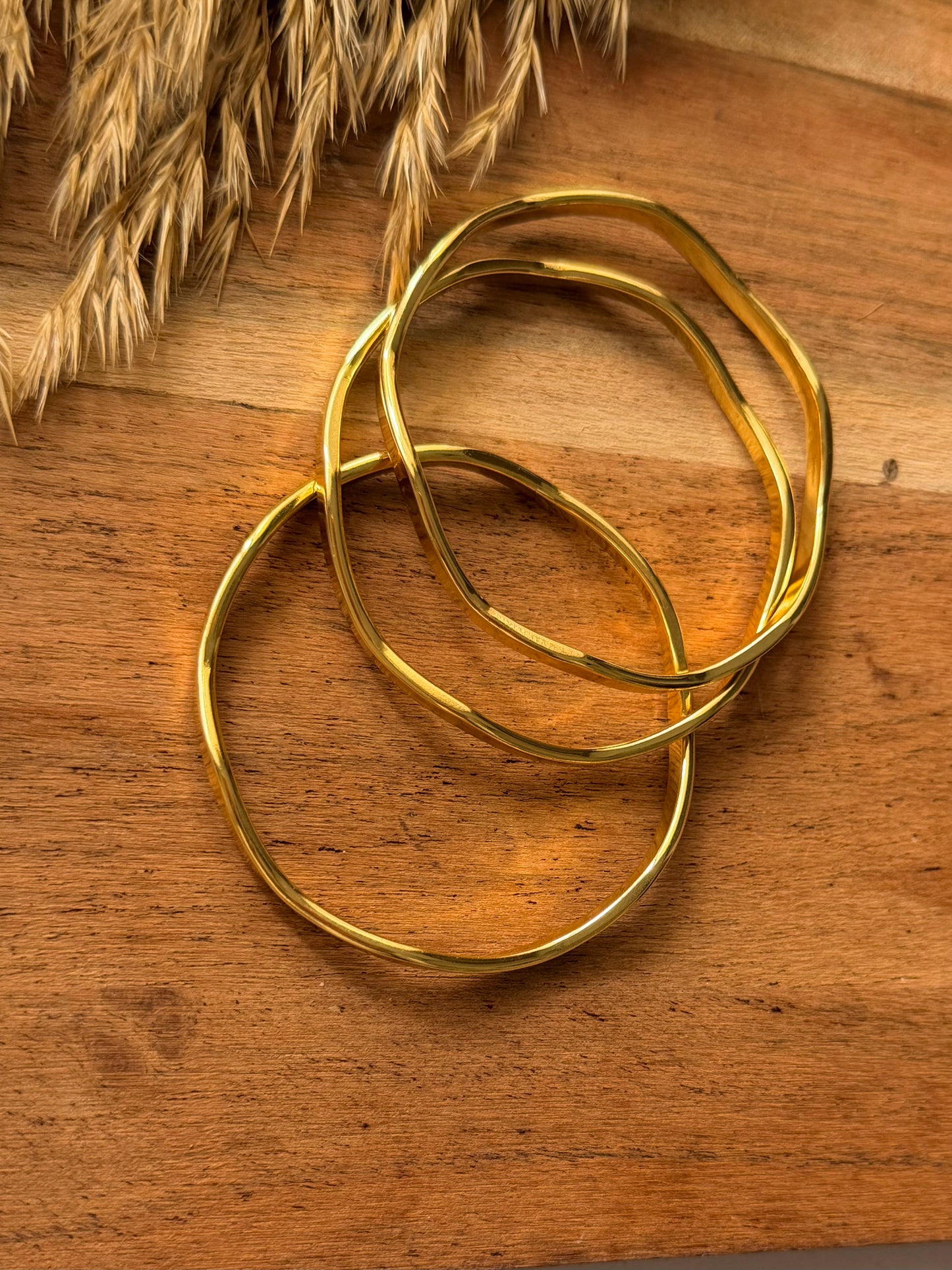 Golden Silhouette Bangle (Set of 3)