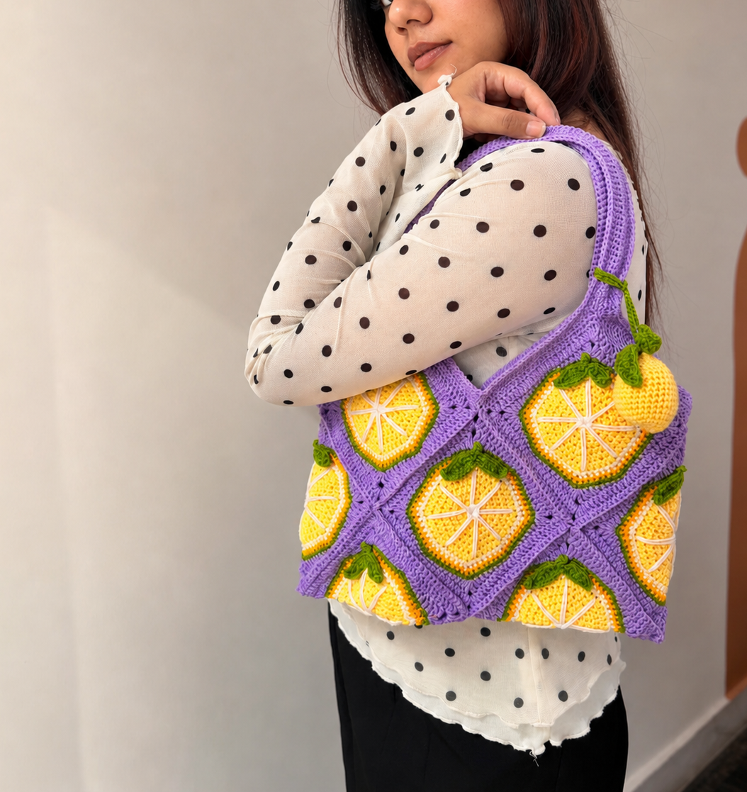 Zesty Lemon Crochet Bag 🍋