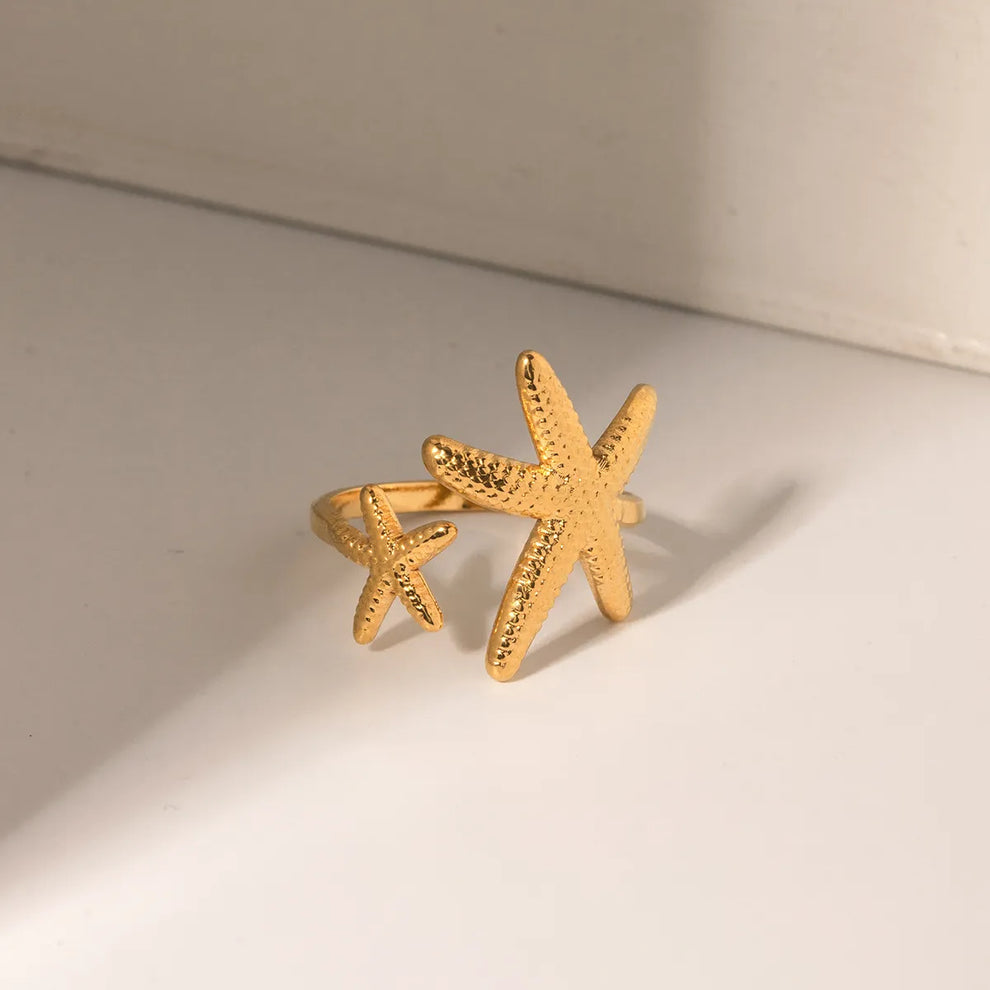 Gold Starfish Ring