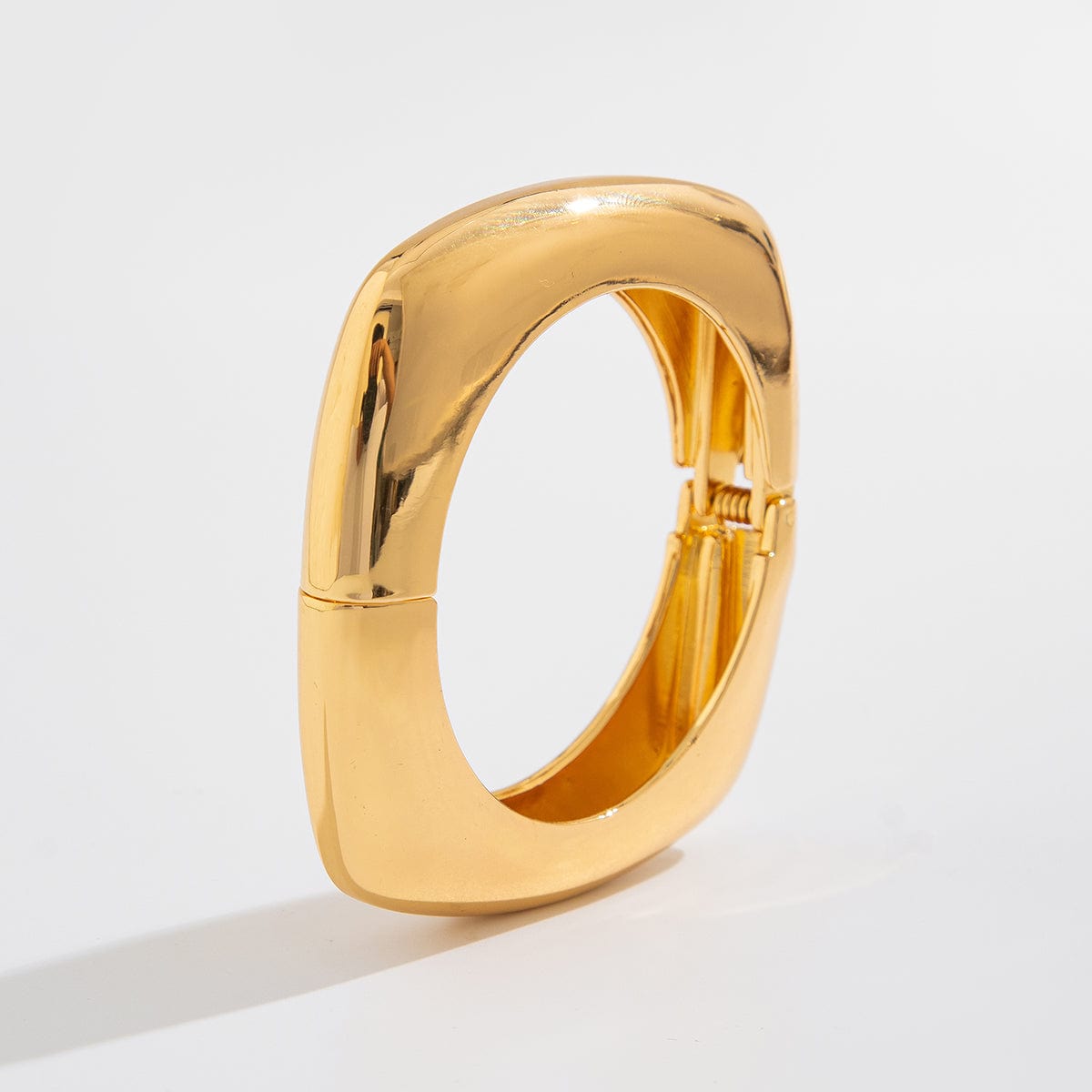 Square Gold Cuff Bracelet