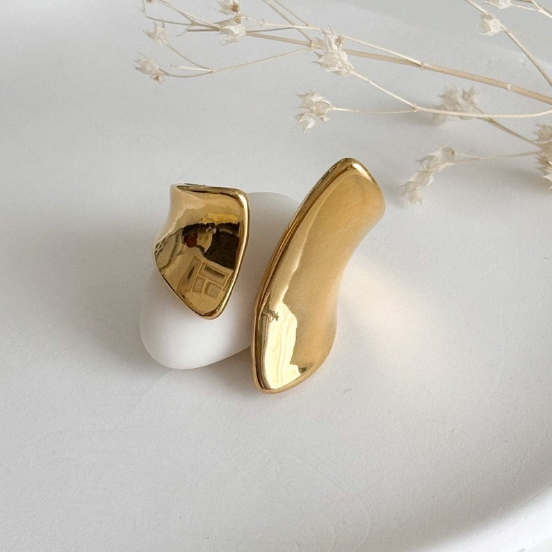 Gold Plated Abstract Ring