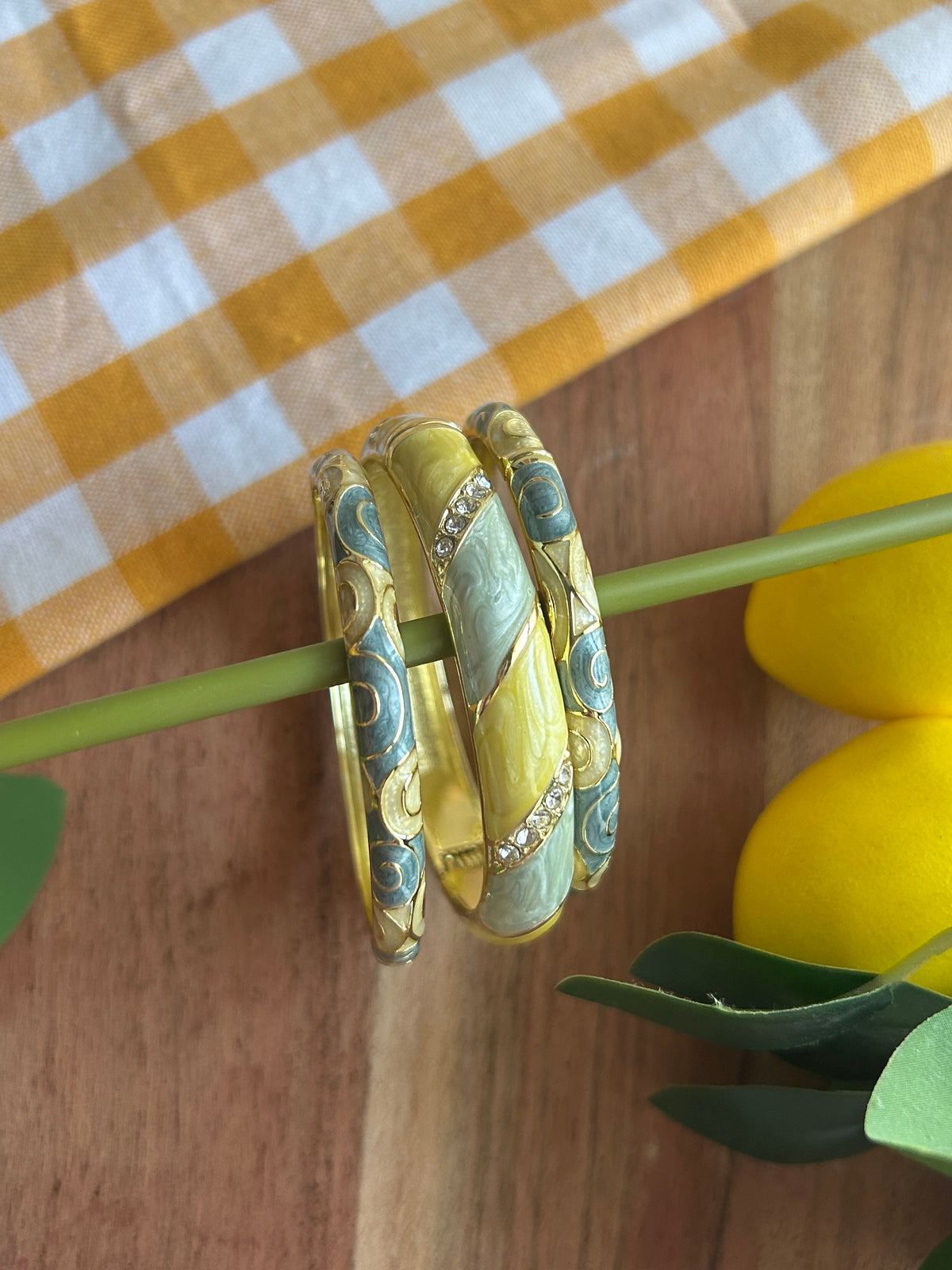 Green Bangle Stack (Pack of 3)