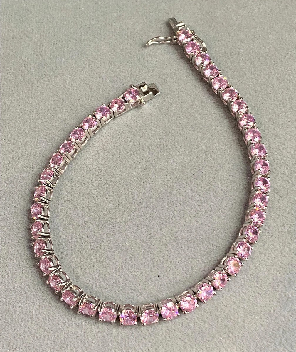 Pink Tennis Bracelet