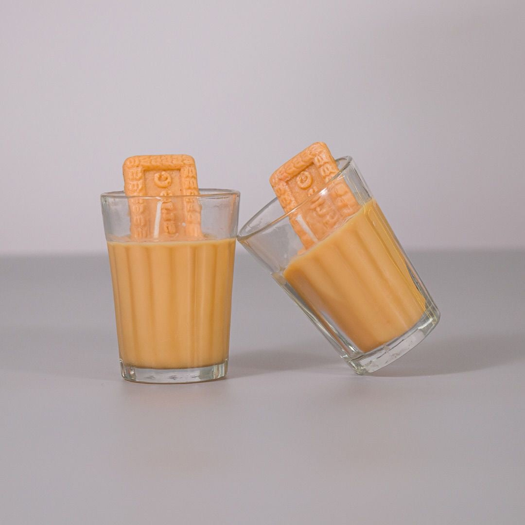 Chai & Biscuit Soy Wax Candle ( Pack of 2) Refillable Cups !