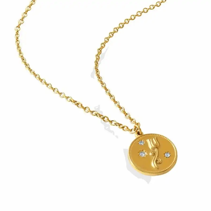 Golden Bloom Rose Necklace