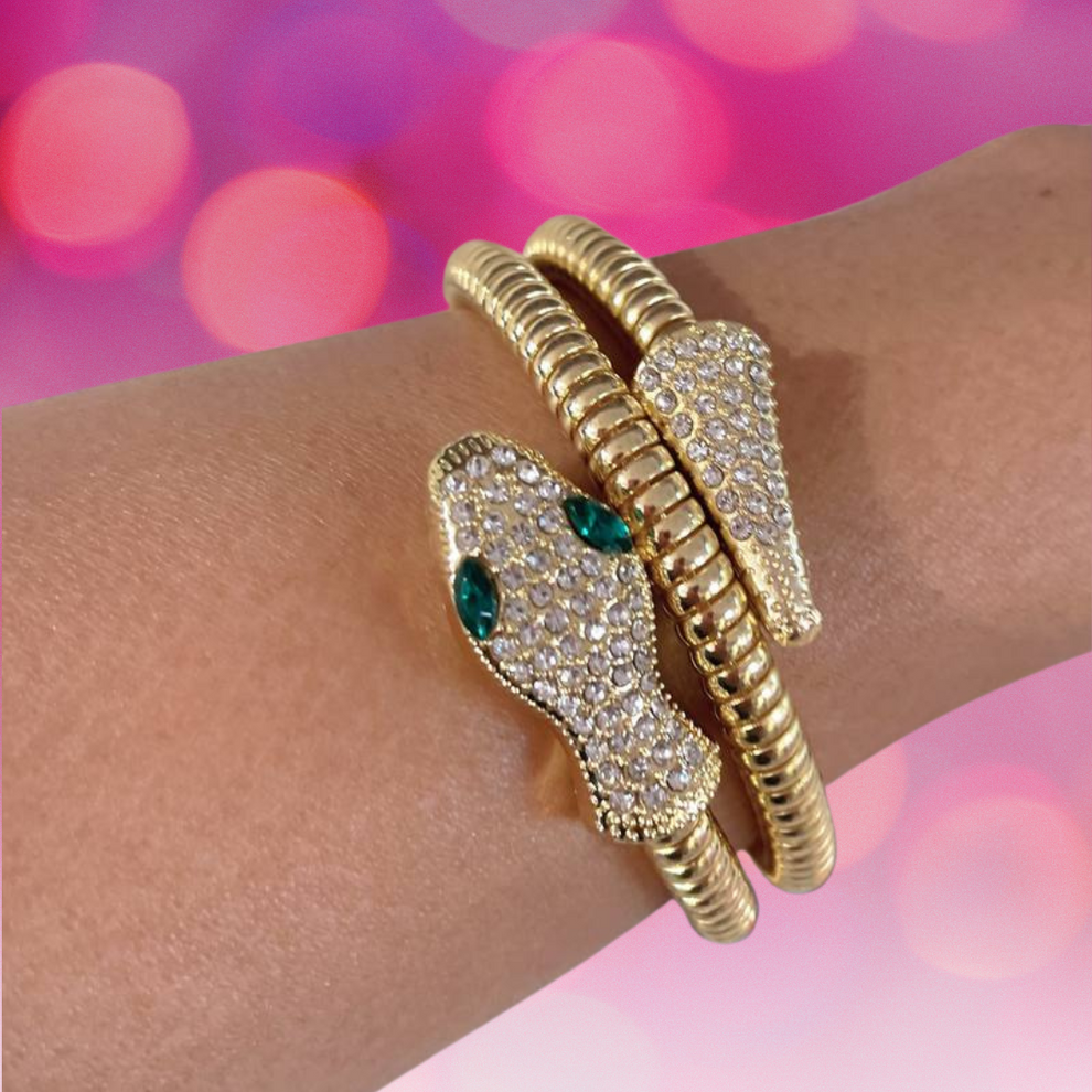 Green Eyed Wraparound Bracelet