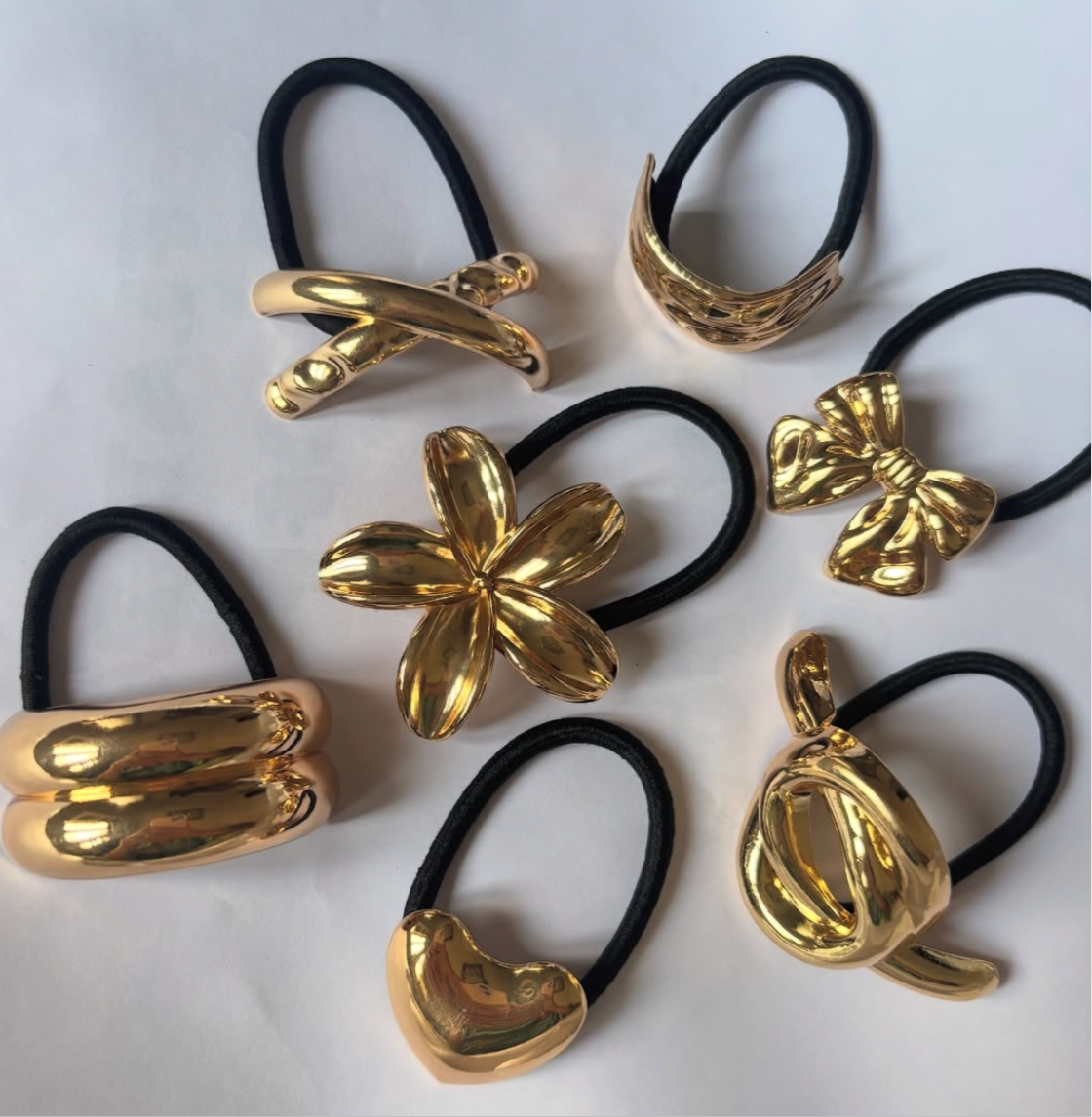 Heart Gold Plated Pony Cuff