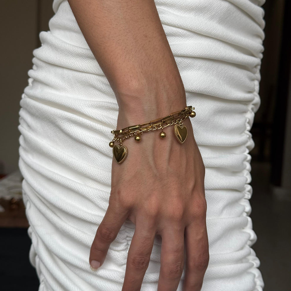 Heart Charm Bracelet