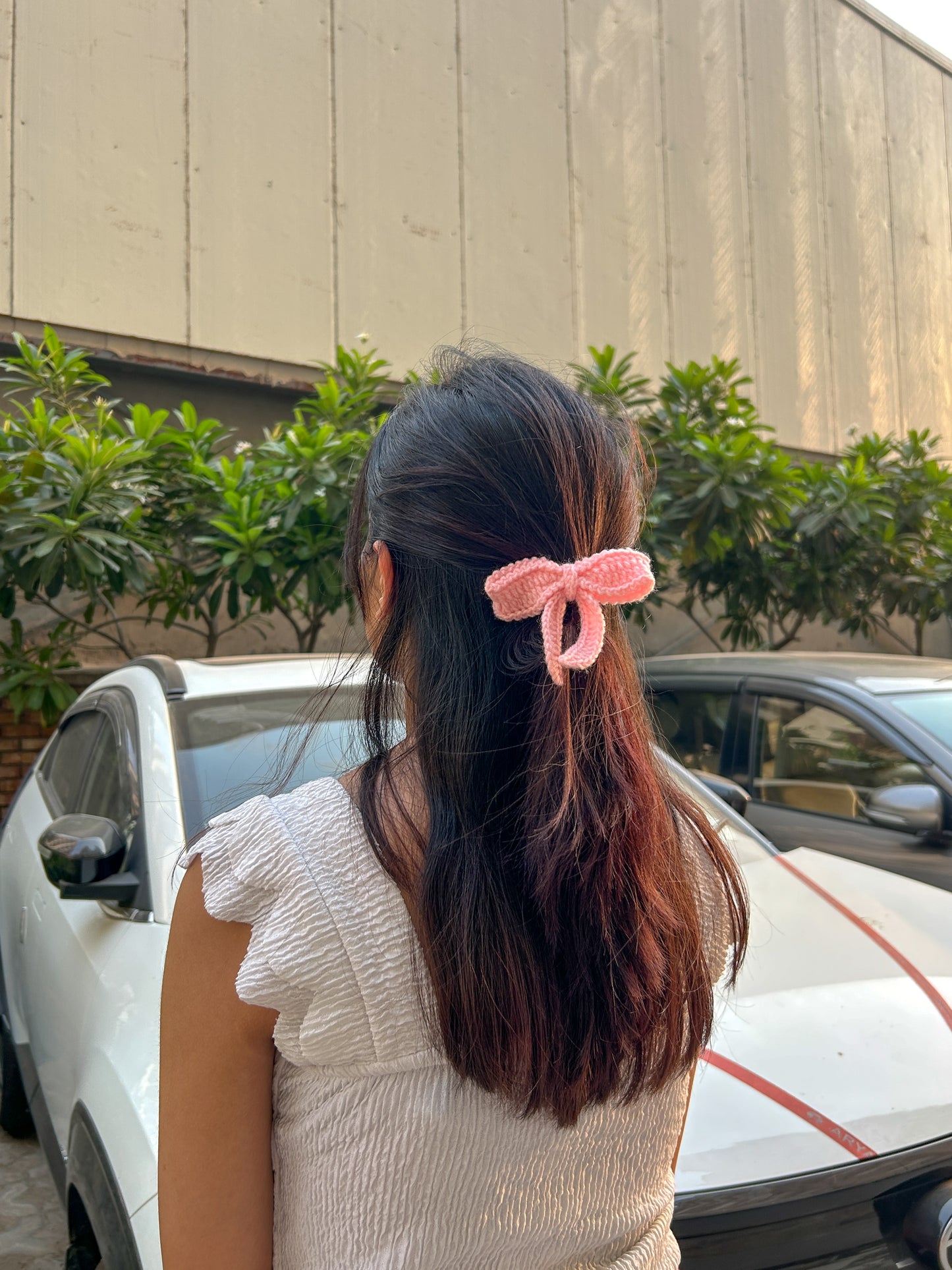 Crochet Bow Hair Tie