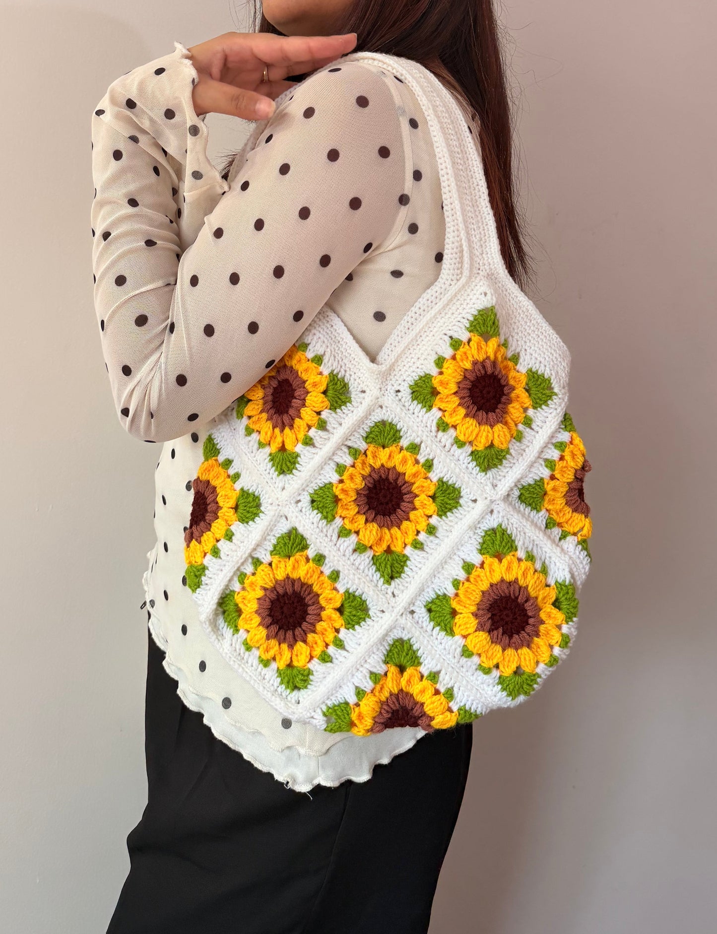 Golden Sunflower Granny Tote Bag
