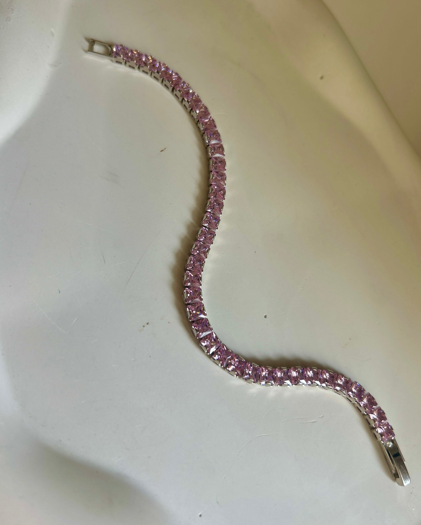 Pink Tennis Bracelet