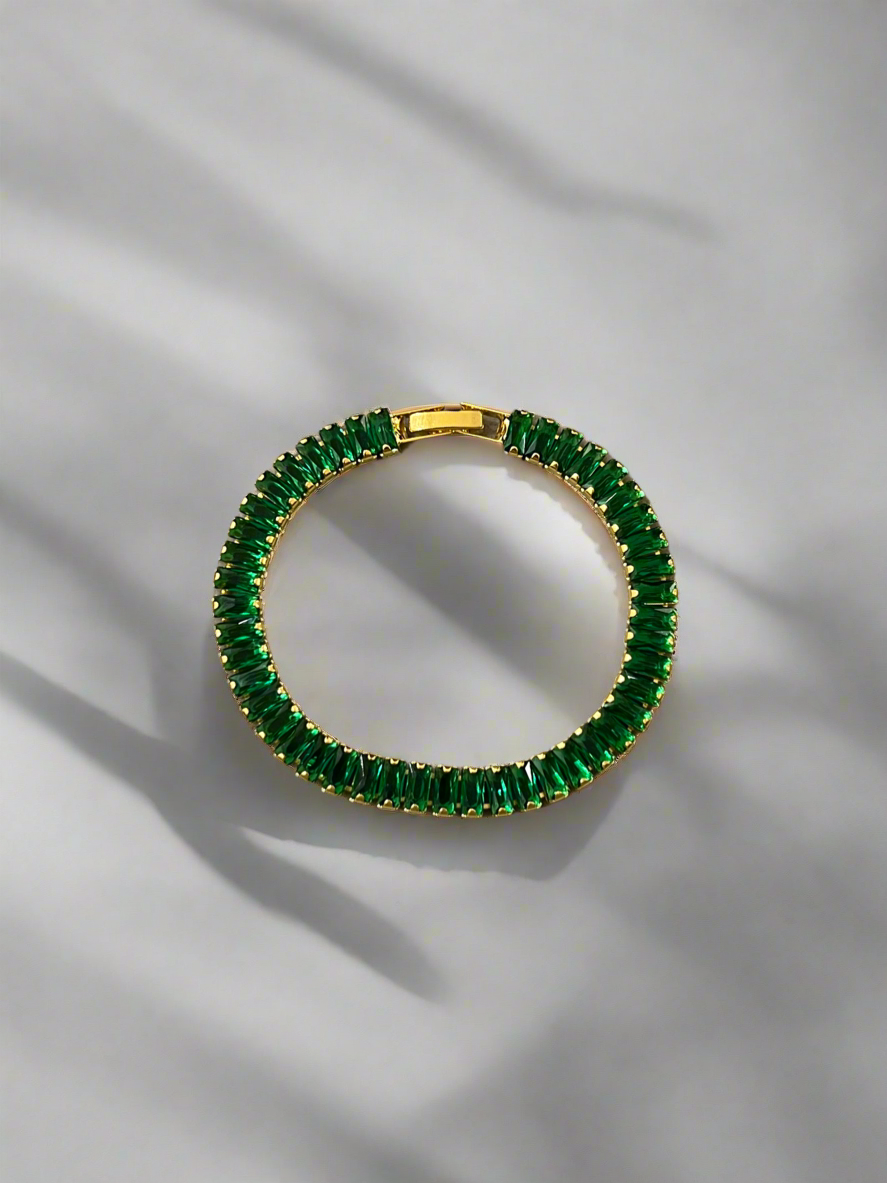 Green Tennis Bracelet