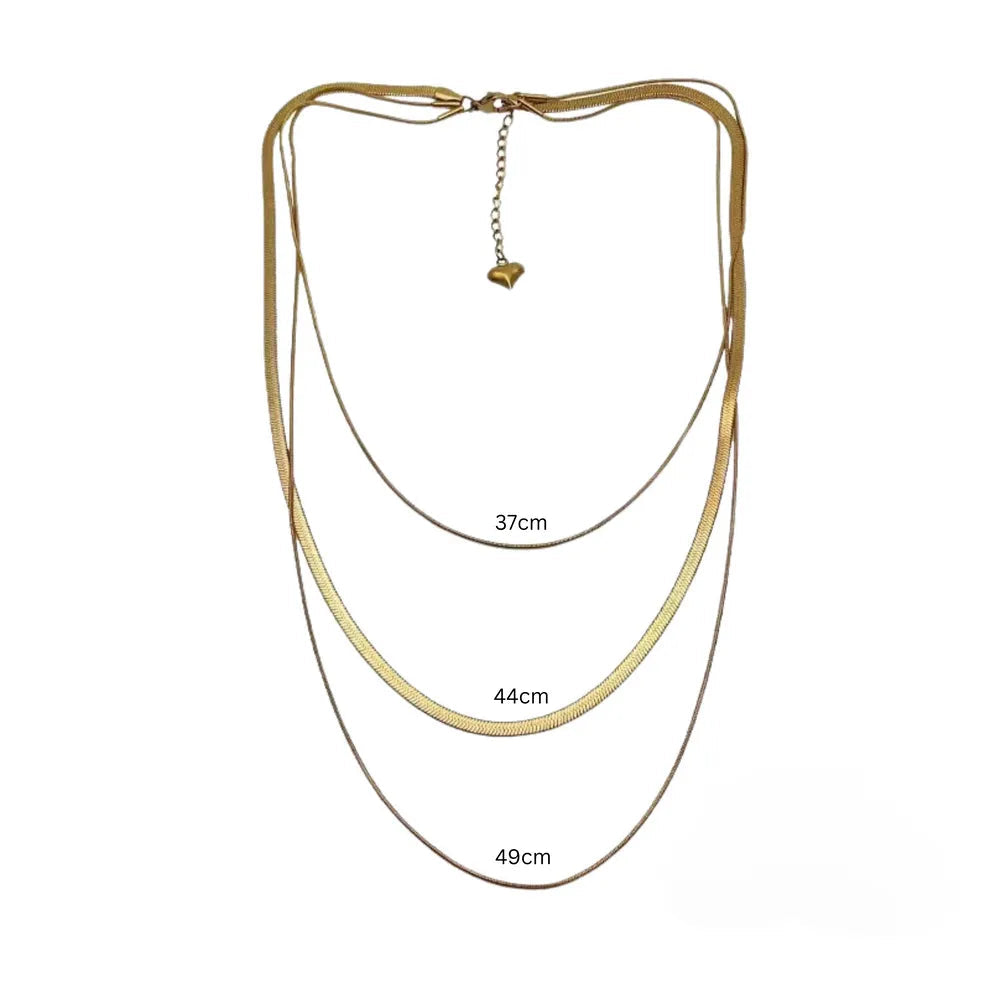 Triple layer Snake Chain Necklace