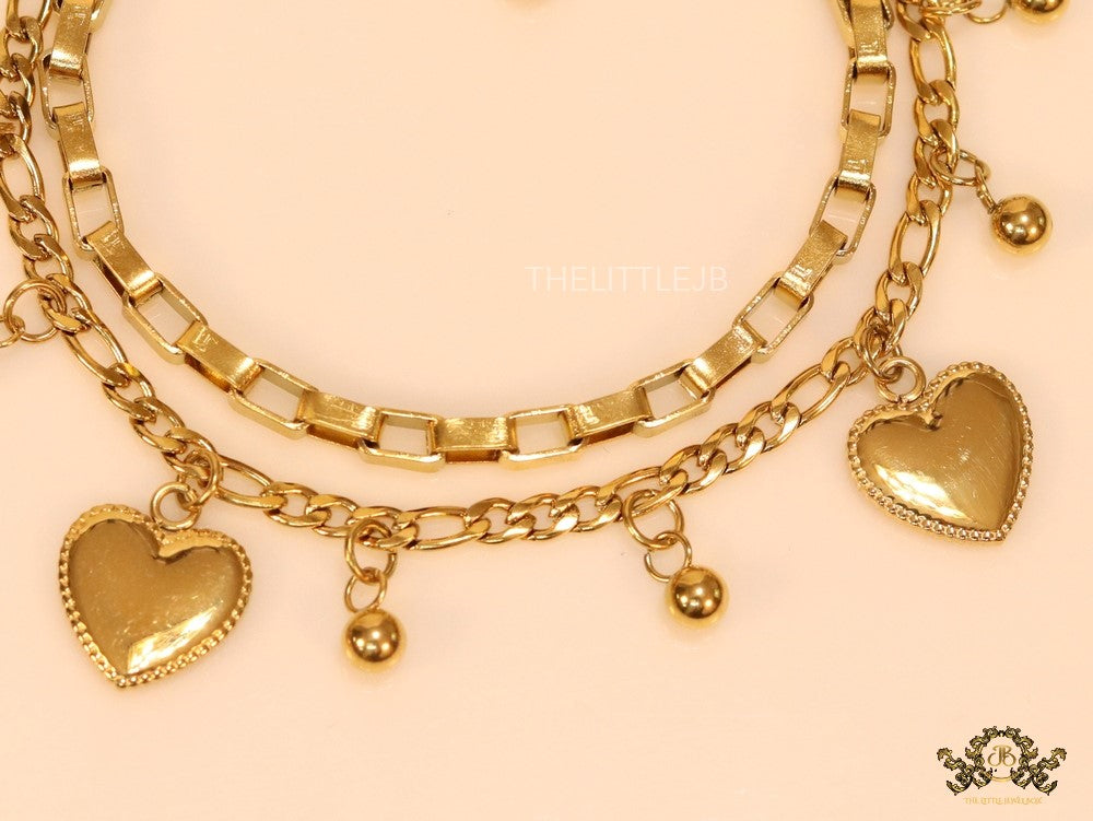 Heart Charm Bracelet