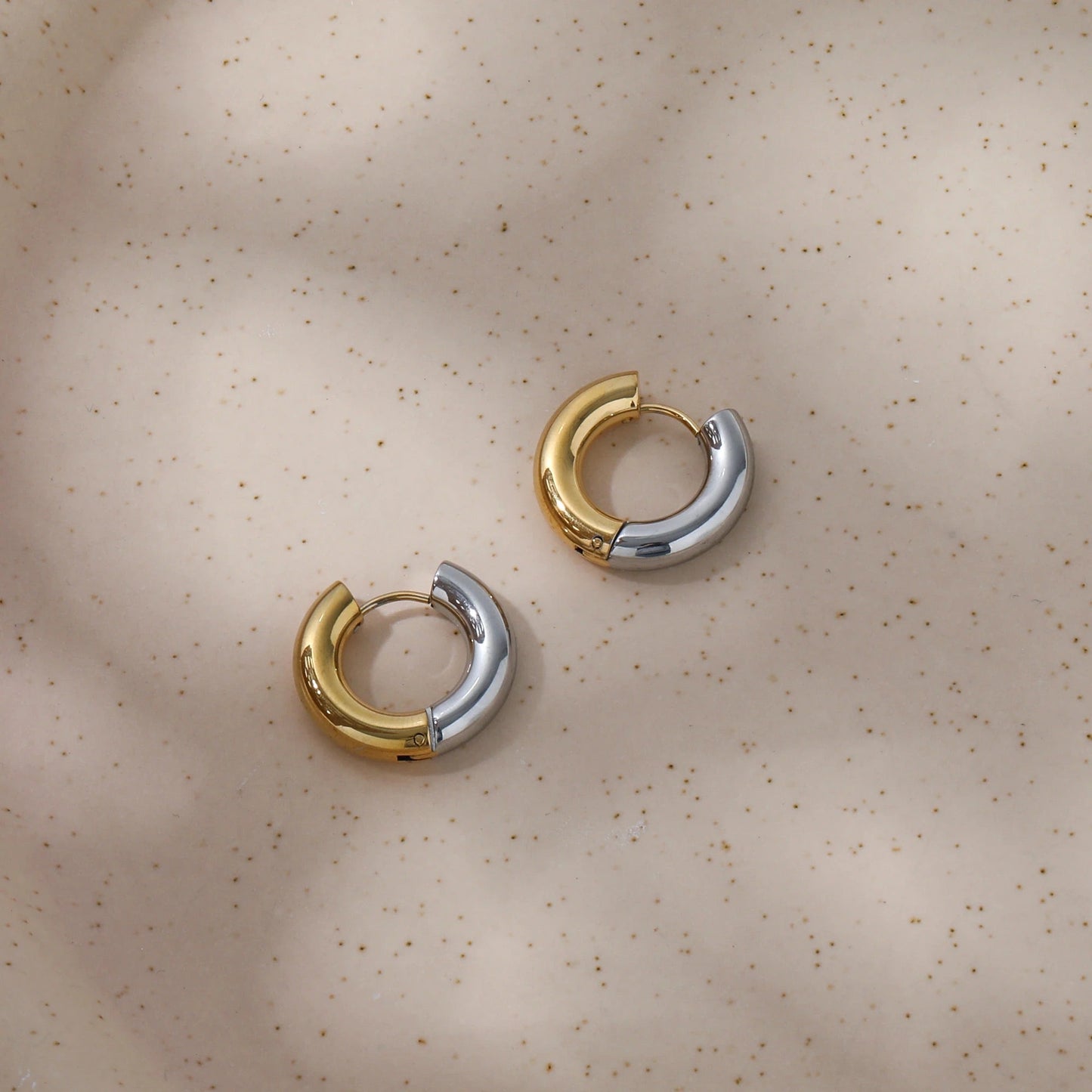 Medusa Mixed Metal Hoops
