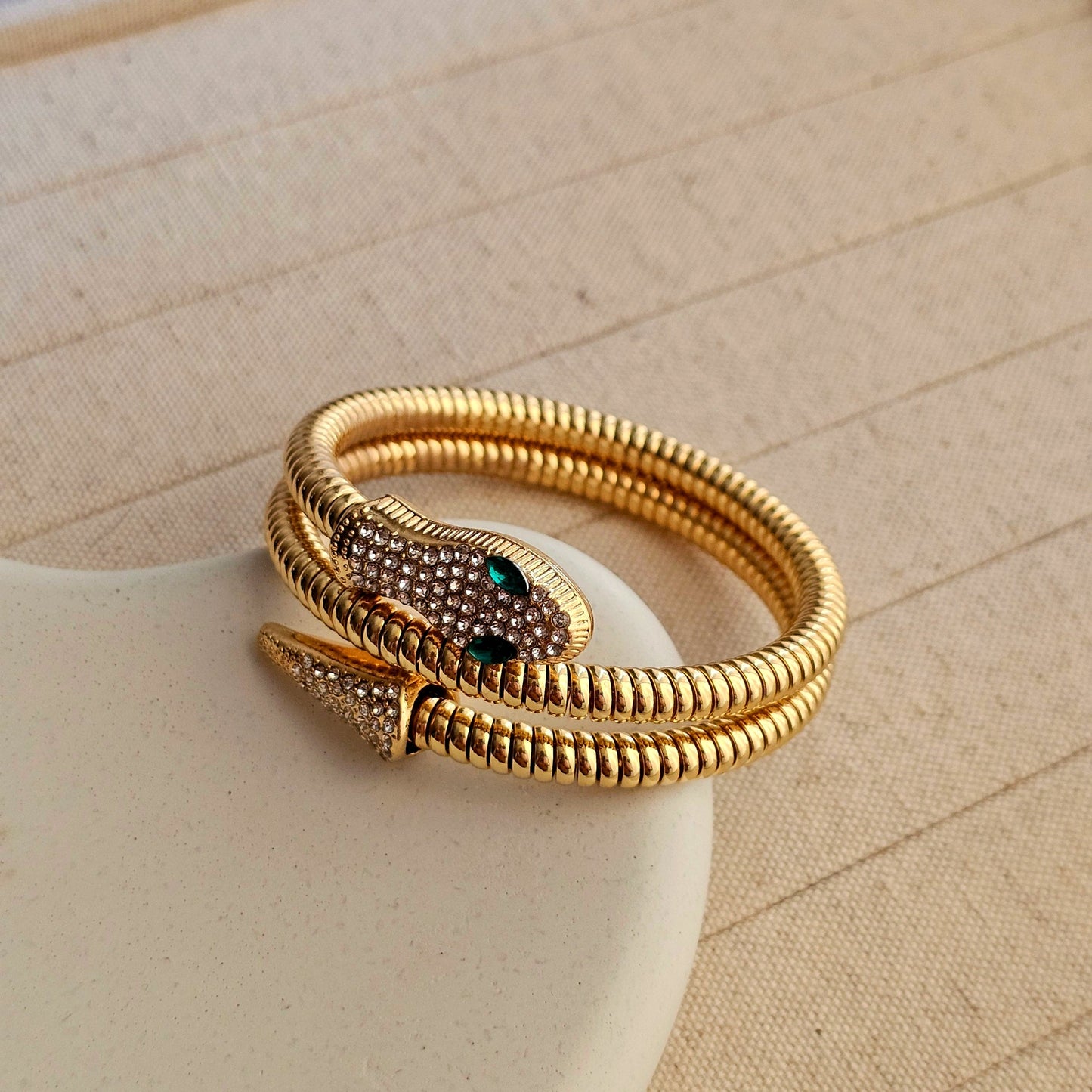 Green Eyed Wraparound Bracelet