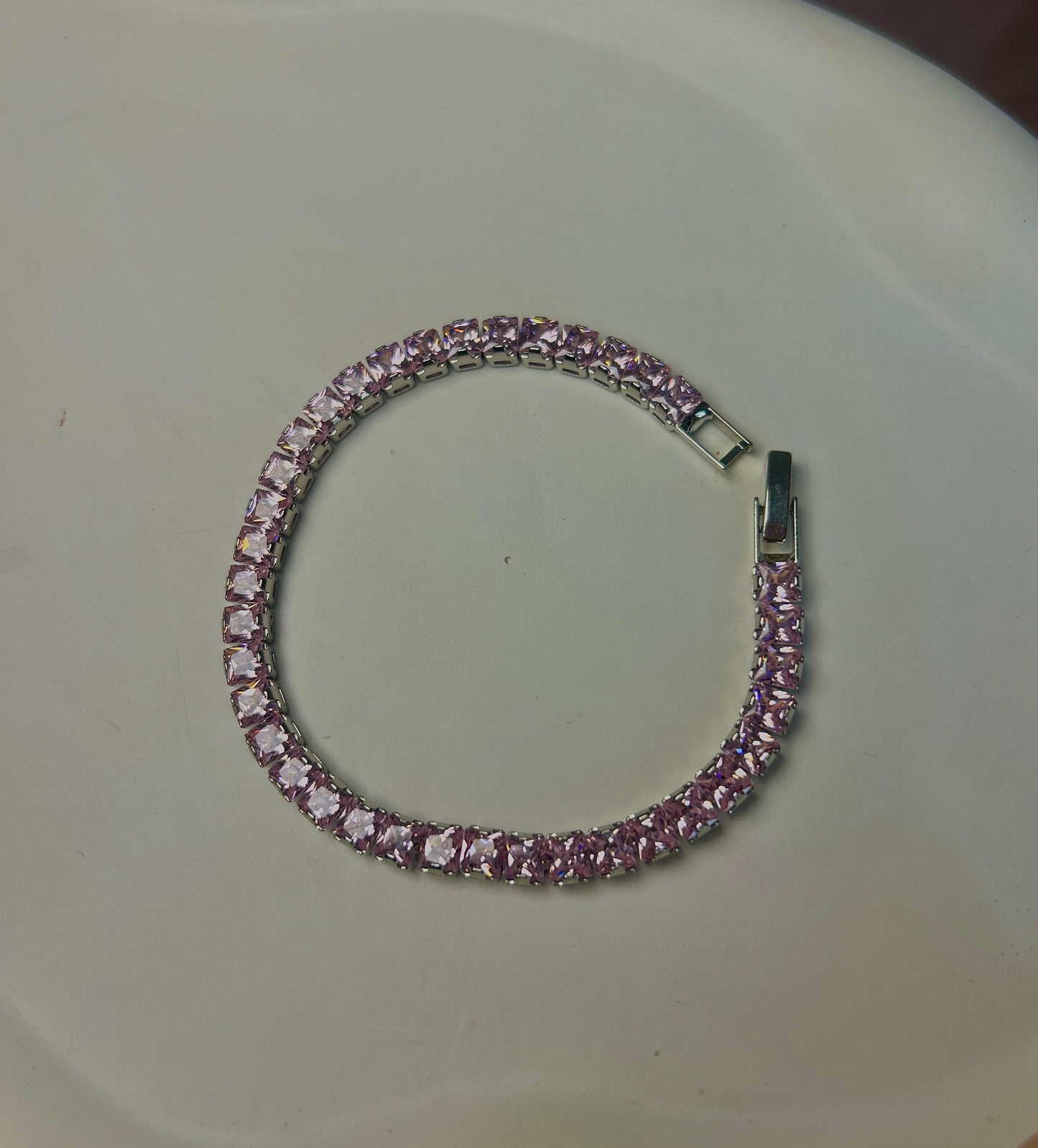 Pink Tennis Bracelet
