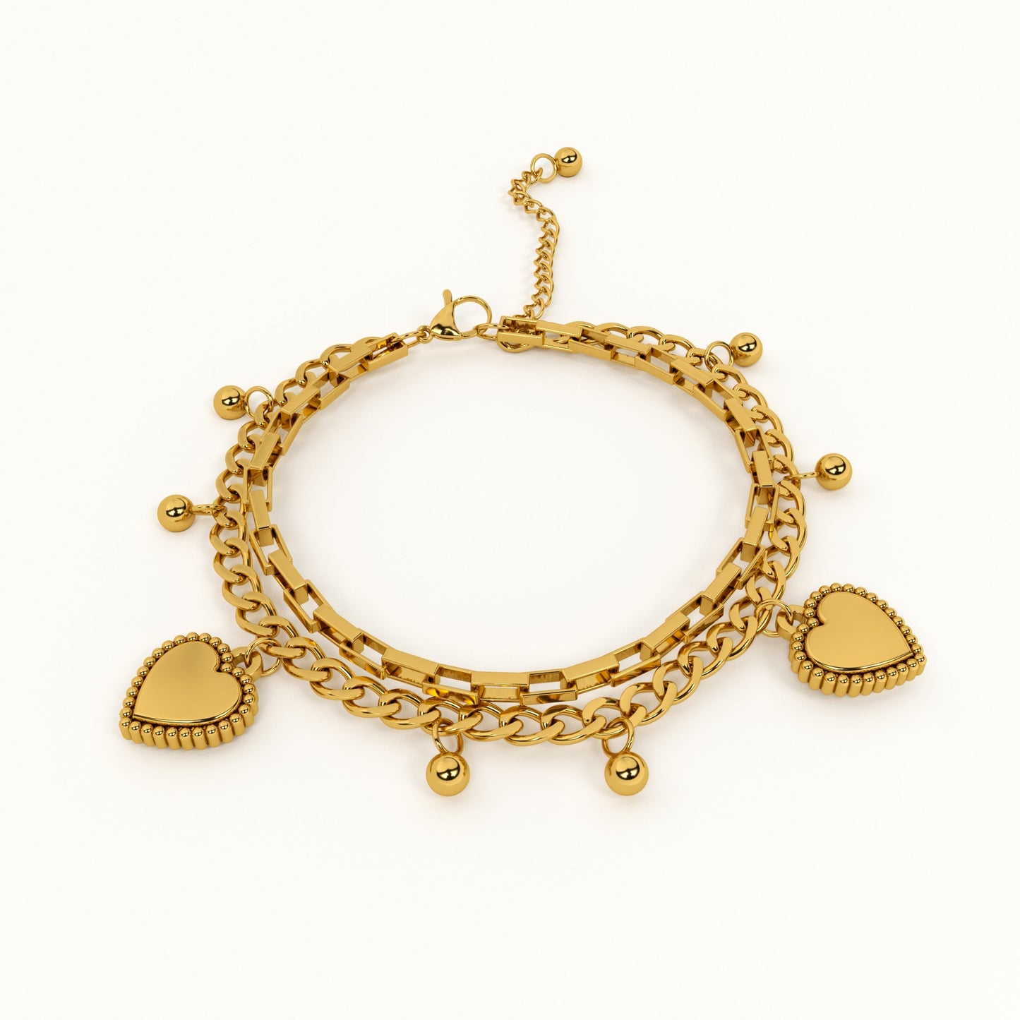 Heart Charm Bracelet