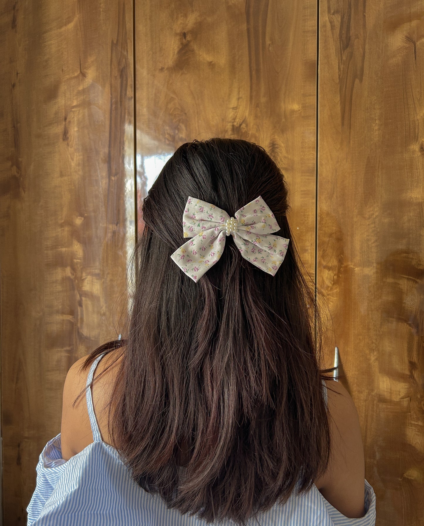 White Coquette Bow Clip