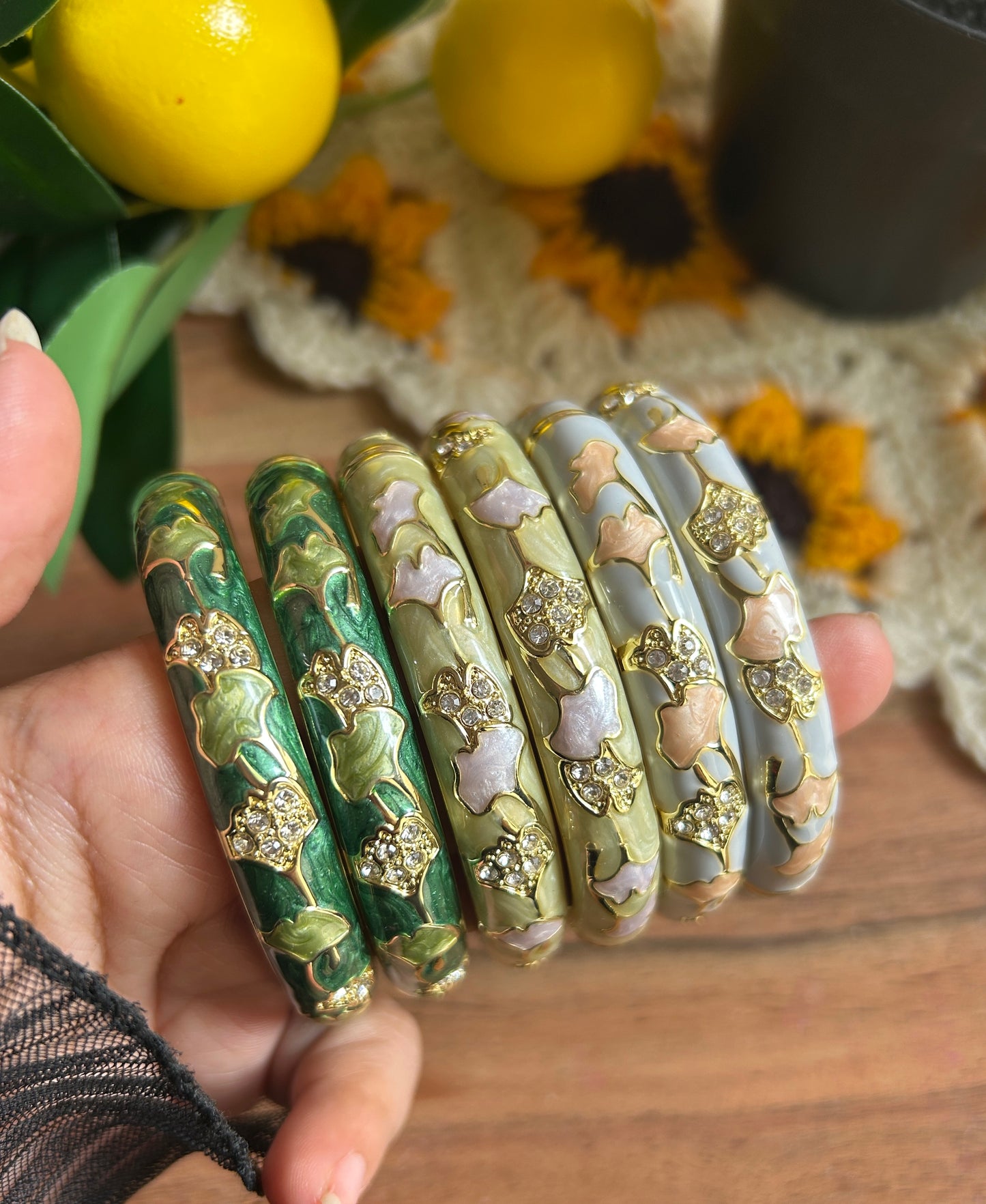 Victorian Floral Bangles (each bangle)
