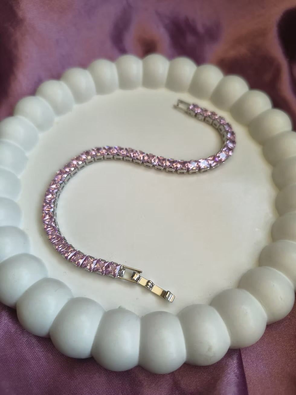 Pink Tennis Bracelet