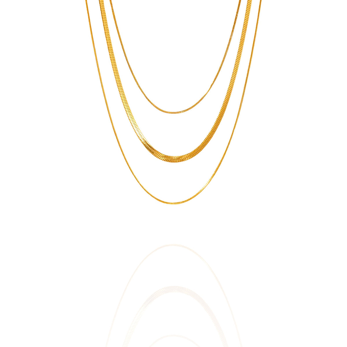 Triple layer Snake Chain Necklace