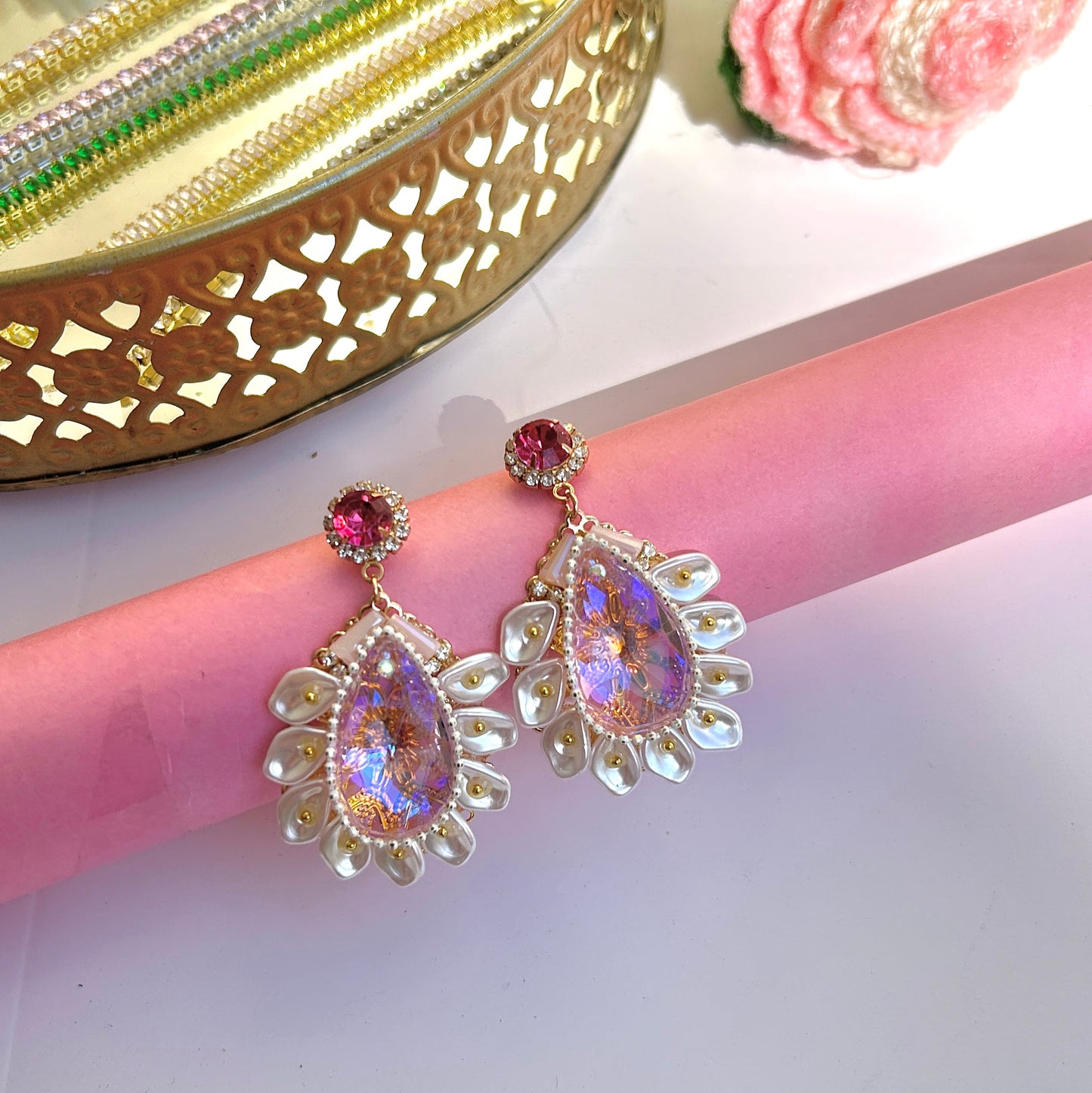 Spring Blooms Dreamy Earrings (Pink)