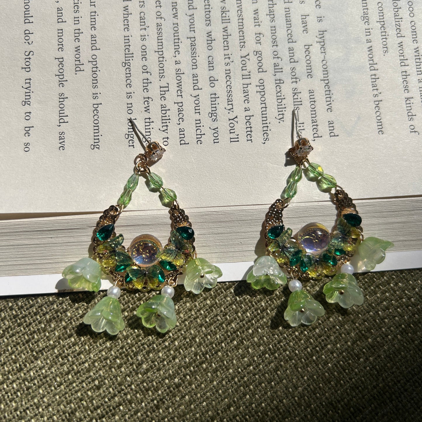 Fairy Core Green Earrings
