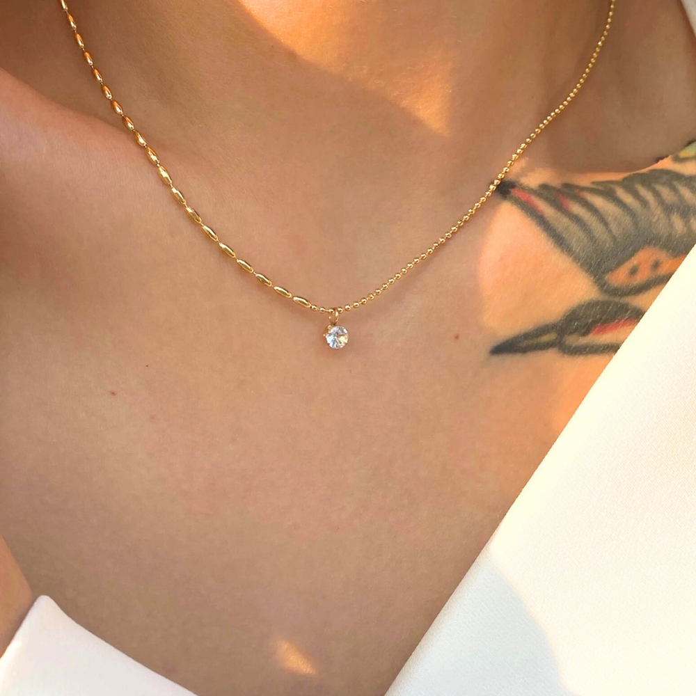 Aura Gold Charm Necklace