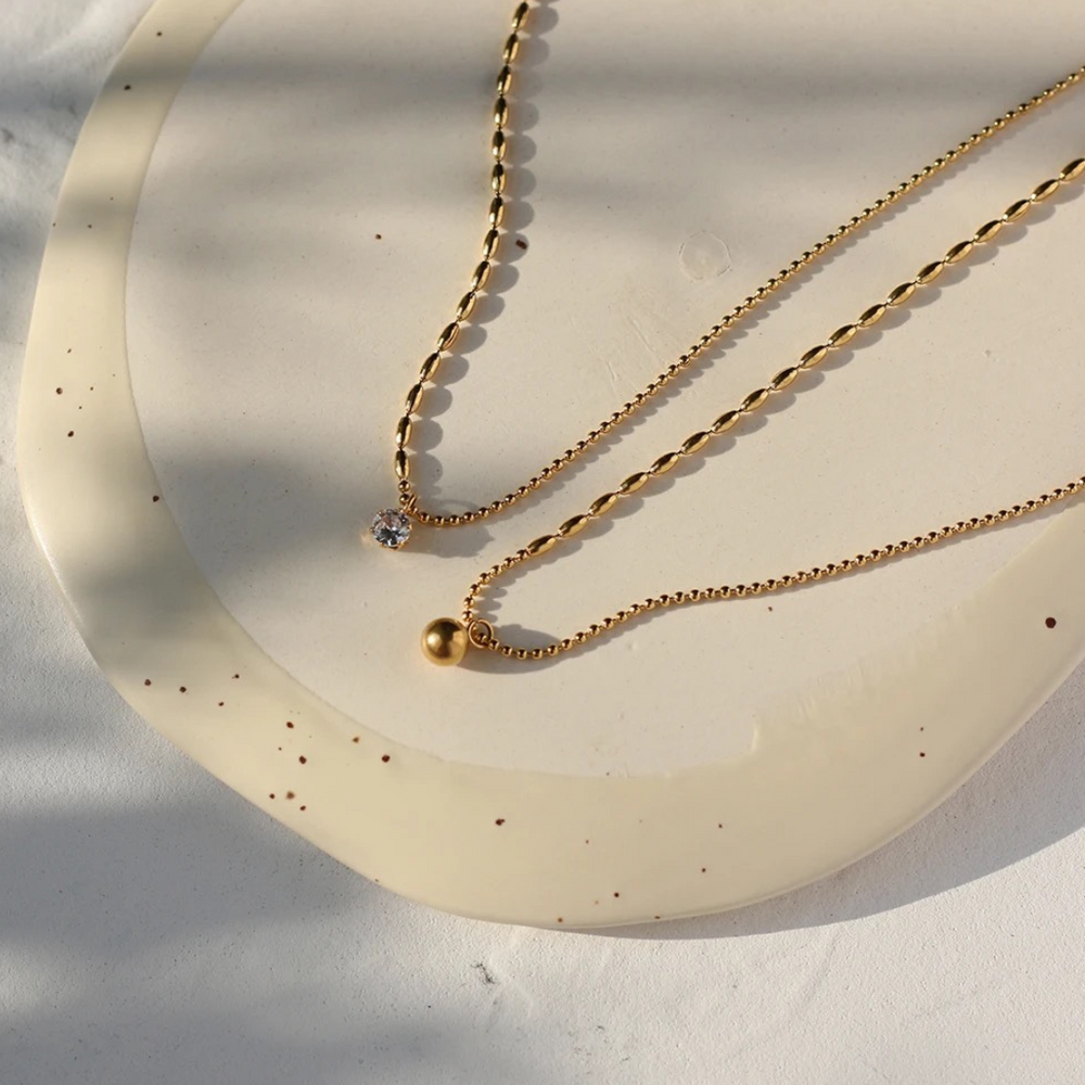 Aura Gold Charm Necklace